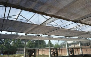 大棚内遮阳和外遮阳的区别，前者在棚内安装遮阳系统、后者直接把阳光阻挡在棚外