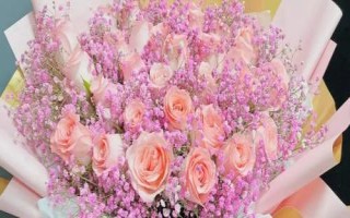 三朵粉玫瑰加满天星的寓意,寓意真爱永恒、默默守护等