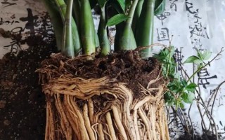 金钱树叶片发黑发绣的原因，可能是浇水过多所导致的